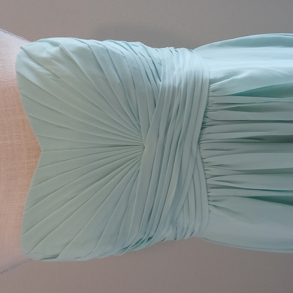 David's Bridal Light Blue Strapless Dress - Picture 3 of 9